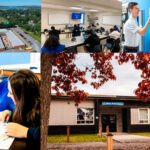 Estudantes e professores da Fredericton Christian Academy em atividades escolares e momentos de convivência no campus da escola cristã privada no Canadá.